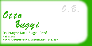 otto bugyi business card